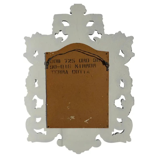 White Hollywood Regency Rococo Style White Serge Roche Style Arched Wall Mirror, 1960s For Sale - Image 8 of 8