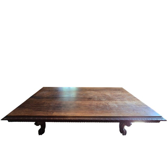 Antique Renaissance Revival Carved Walnut Refectory Table, 1850 For Sale - Image 11 of 18
