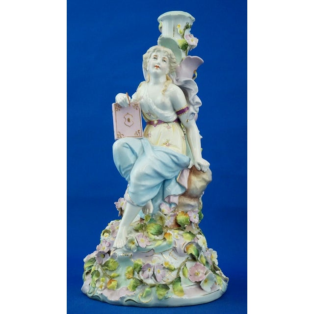 Vintage Porcelain Candleholder by Plaue, 1920s For Sale - Image 10 of 18