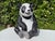Mid 20th Century Vintage Large Crackle Glazed Seated Panda Ceramic Sculpture For Sale - Image 5 of 12