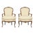 Louis XV Style Pair 19th Century French Bergères Armchairs For Sale