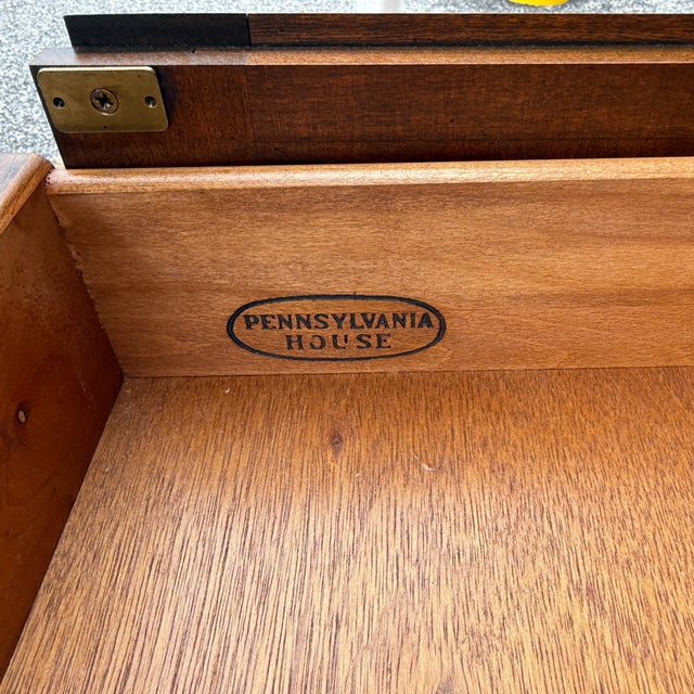 Vintage Pennsylvania House Traditional Georgian Solid Cherry Nightstand Cabinet With Drawer For Sale In Philadelphia - Image 6 of 14