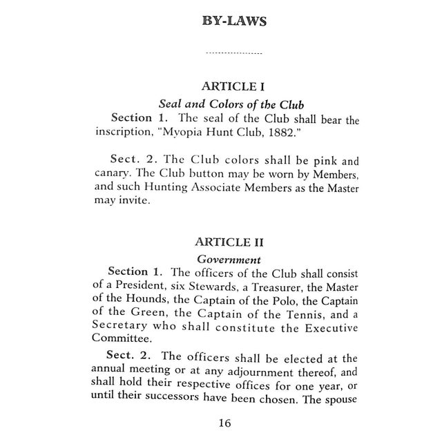 Traditional Myopia Hunt Club Members 2001 Annual Booklet For Sale - Image 3 of 9