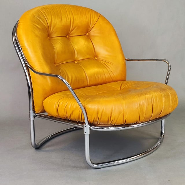 Leather Armchair by Carlo De Carli for Cidue, 1960s For Sale - Image 9 of 9