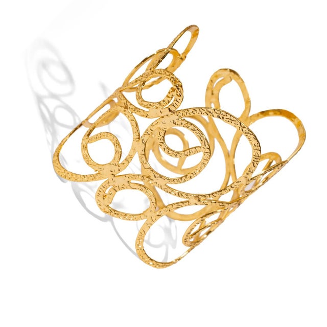 Golden Whispers Arm & Cuff Bracelet For Sale - Image 4 of 13