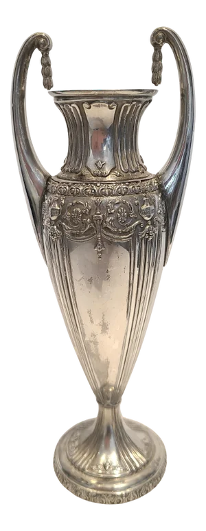 1900s Jennings Brothers Neoclassic Silver Plate Urn or Vase