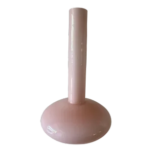 1980s Postmodern Pink Glass Bottle Vase-Laslo for Mikasa