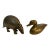 Vintage Brass Figurine Set - Armadillo & Mallard Duck For Sale