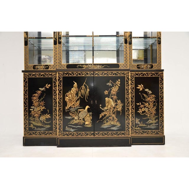 Antique Georgian Chinoiserie Breakfront Bookcase, 1960s For Sale - Image 13 of 17