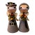 Mid-Century Handmade Folk Art Pilgrim Thanksgiving Figures—a Pair For Sale