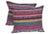 Colorful Striped Ikat Pillows - Pair For Sale