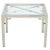 Chrome Chrome Parsons Style Chinese Chippendale X-Top End Table For Sale - Image 8 of 8