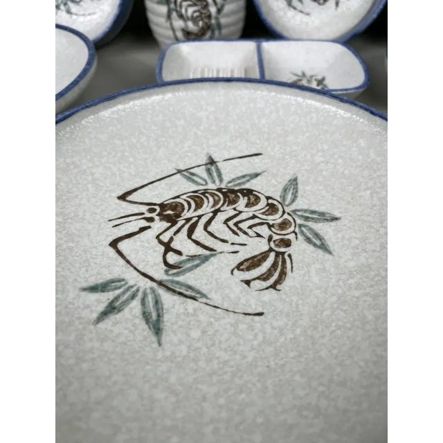 Ceramic Japanese Dining Set, 1980s, Set of 10 For Sale - Image 7 of 9