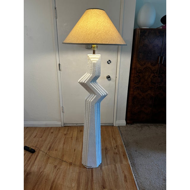 1980s Zig Zag Floor Lamp For Sale - Image 4 of 7