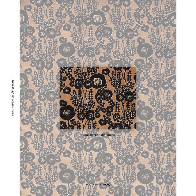 Emilie Velvet is a graphic allover floral that evokes the stylized decorative motifs of Gustav Klimt. With its subtle...