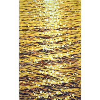 Gold Glare on the Water 2.Modern Original Painting. For Sale