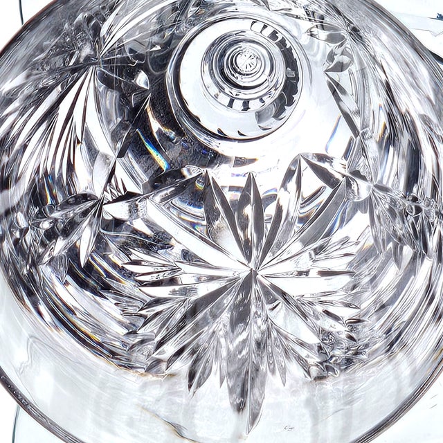 Late 20th Century Edinburgh Crystal “Star of Edinburgh” Signed Cut-Glass Champagne Flute, 6.5" For Sale - Image 16 of 18