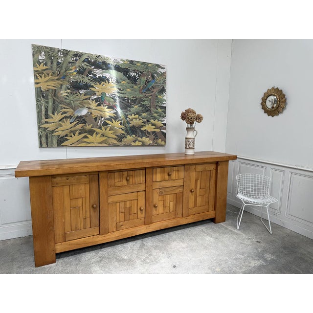 1970s Brutalist Elm Sideboard, 1970s For Sale - Image 5 of 15