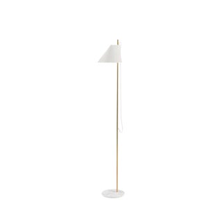 GamFratesi White 'Yuh' Brass & Marble Floor Lamp for Louis Poulsen For Sale