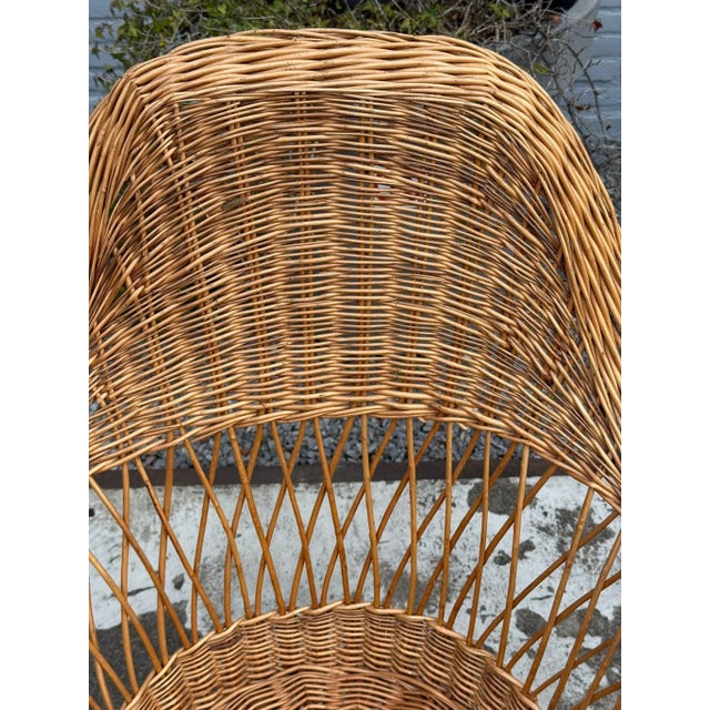 Vintage Wicker Armchair, 1950s For Sale - Image 14 of 15