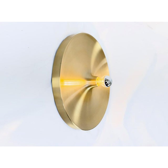 Mid-Century Modern Space Age Brass Wall Sconce from Honsel, 1960s For Sale - Image 3 of 10