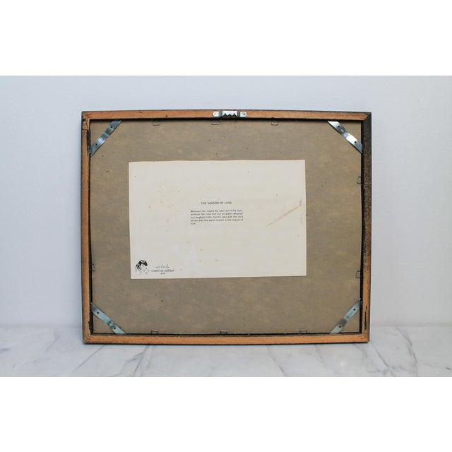 Vintage Lithograph of Loons by Christian Assiniwi For Sale - Image 4 of 11