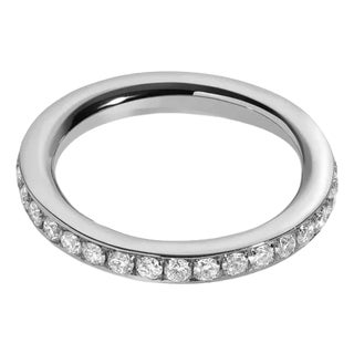 .80 Carat Brilliant Round Diamond Eternity Wedding Band in Platinum For Sale