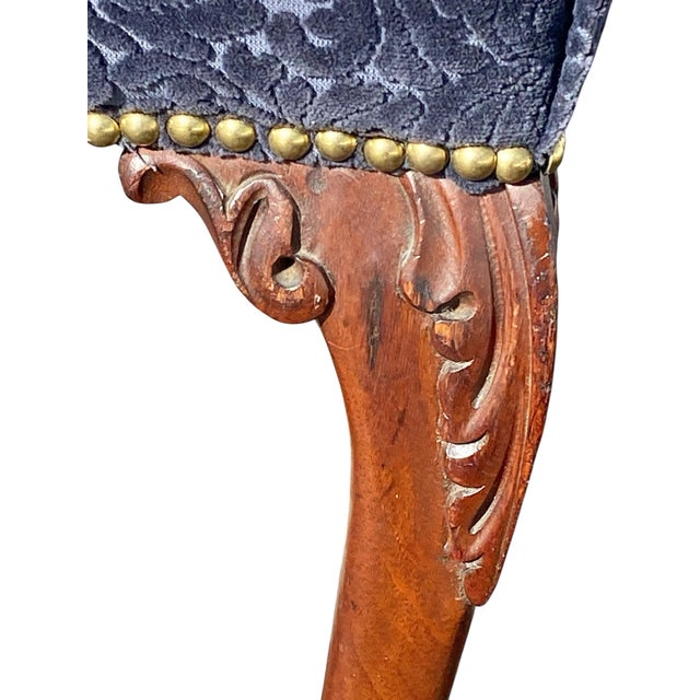 Vintage Chippendale Style Window Bench / Vanity Bench For Sale - Image 9 of 12