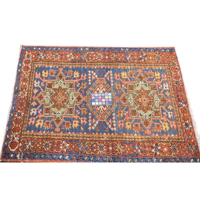 Antique Persian Heriz Rug 3'1'' x 3'11'' For Sale - Image 12 of 12