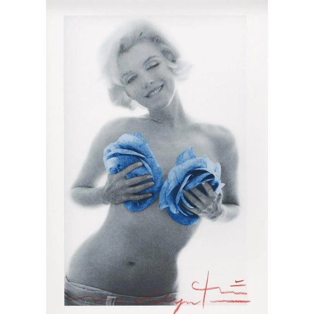 Early 21st Century Bert Stern, Marilyn Monroe Blue Wink Roses, 2012, Paper For Sale - Image 5 of 6