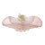 Antique Murano Pink Opal Gold Flecks Iridescent Diamond Quilted Surface Italian Art Deco Glass Serving Bowl For Sale