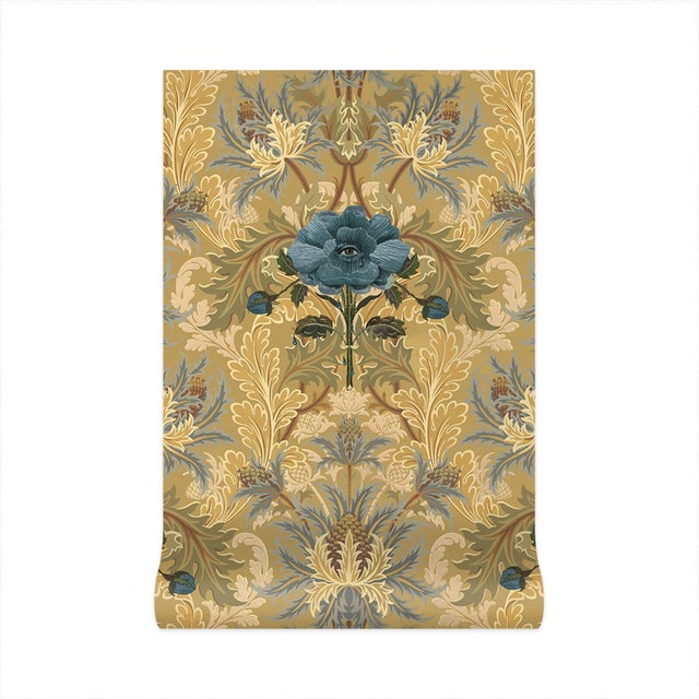 English House Of Hackney The Blue Rose Weeping Wallpaper - Aurelian For Sale - Image 3 of 4