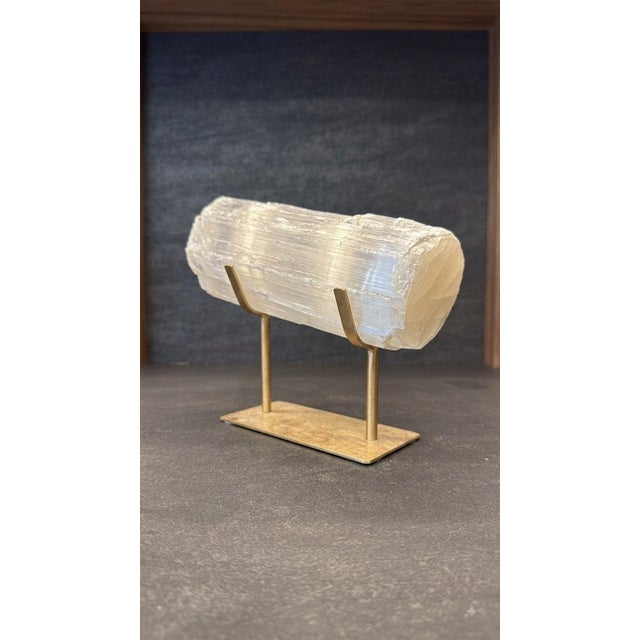Selenite Block on a Stand For Sale - Image 9 of 10