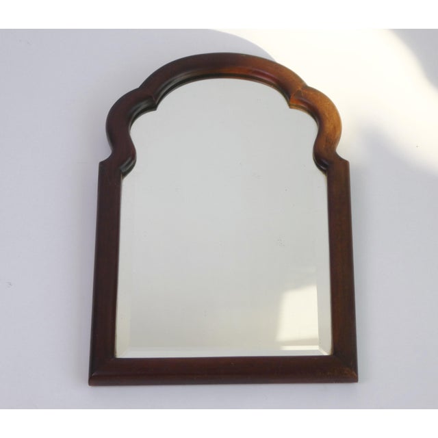 Small Dutch Wooden Scallop Framed Wall Mirror with Beveled Glass, 1980s For Sale - Image 4 of 11