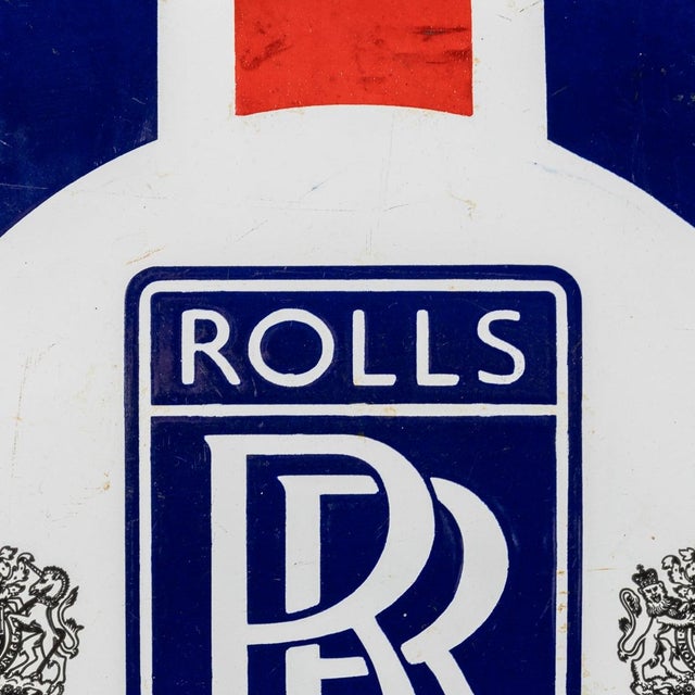 Enamel Rolls Royce Union Jack Sign For Sale - Image 3 of 12