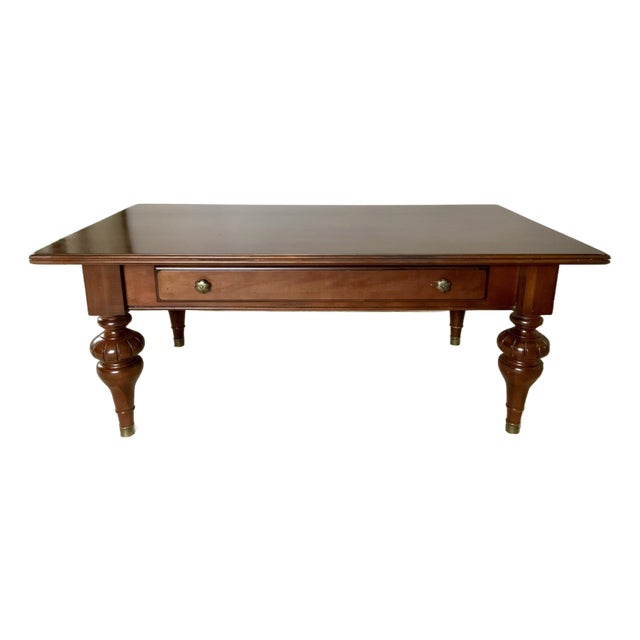 Vintage Rectangular Mahogany Chippendale Style Coffee Table For Sale