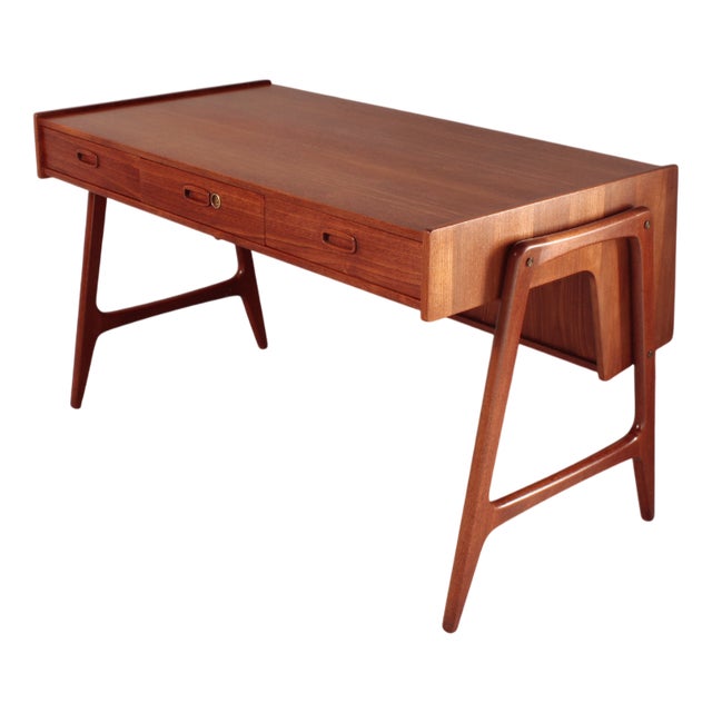 Teak Desk by Arne Wahl Iversen for O.M.F., 1960s For Sale