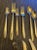 Vintage Tony’s Gems Plated Brass 150 Pieces 12 Person Flatware Set For Sale - Image 11 of 13