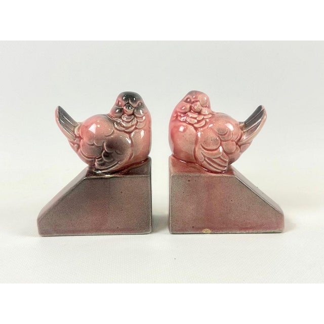Pink Art Deco Pink Sparrow Bookends, 1930s, Set of 2 For Sale - Image 8 of 8