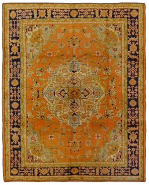 Vintage Turkish Ushak Rectangular Rug