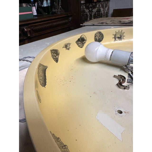 1960s 1960s Italian Backlit Wall Mirror With Shell Motif For Sale - Image 5 of 11