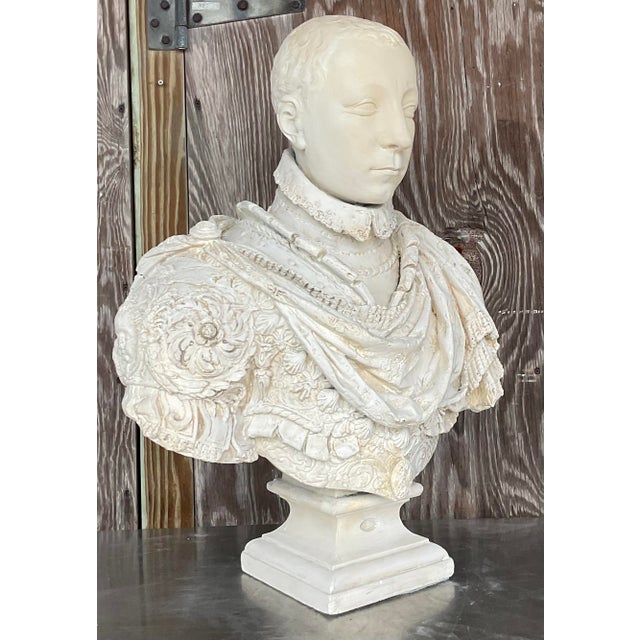 Sculpture Materials Late 19th Century Vintage Boho Plaster Bust of Moorish Man For Sale - Image 7 of 8