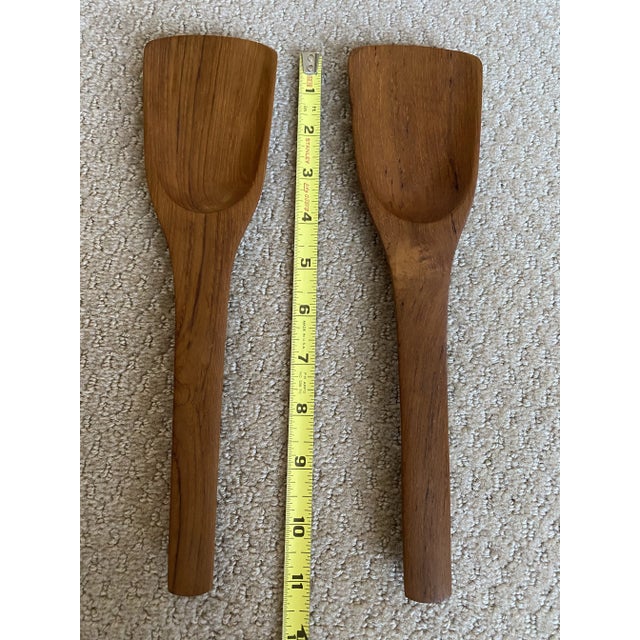 Vintage Pair of Danish Modern Solid Teak Salad Servers - Designed by Quistgaard for Dansk Exquisite Vintage Pair of Teak...
