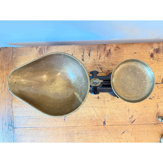 Metal Vintage Librasco Cast Iron & Brass Balance Scale, W/ Weights For Sale - Image 7 of 14