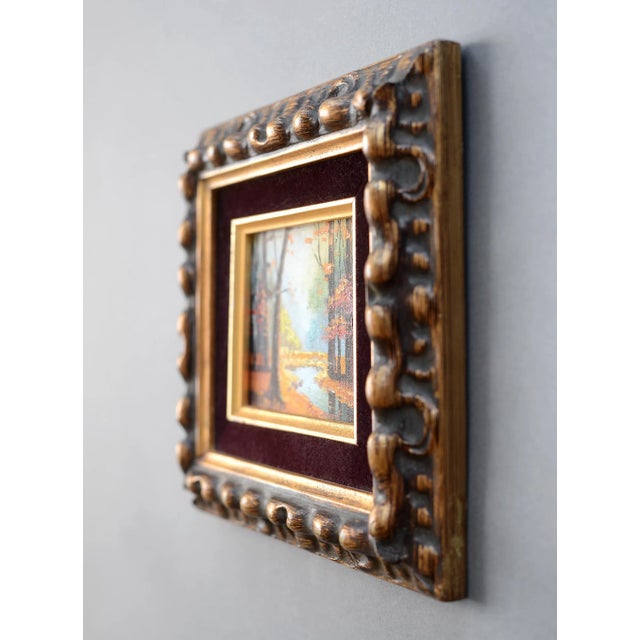 1960s Miniature Landscape Oil Painting by Beaumont, Framed For Sale In San Francisco - Image 6 of 7