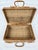 Tan Vintage MCM Rattan Bamboo Suitcase Style Picnic Basket For Sale - Image 8 of 9