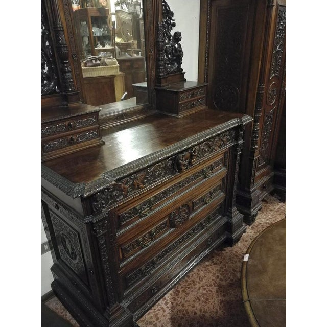 Carved Walnut Cabinet from Sellerio Giuseppe Milano For Sale - Image 17 of 18