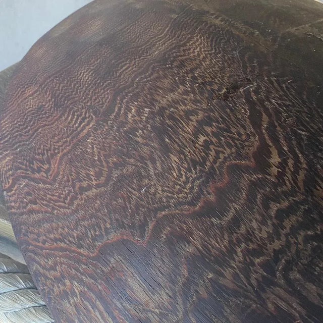 Large Brutalist Wooden Vide Poche in Brown, France, 1970s For Sale - Image 9 of 10