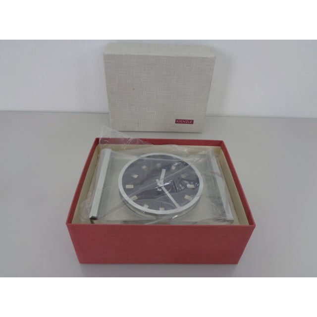 Table Clock in Acrylic Glass and Brushed Aluminum from Kienzle International, Germany, 1960s For Sale - Image 10 of 15