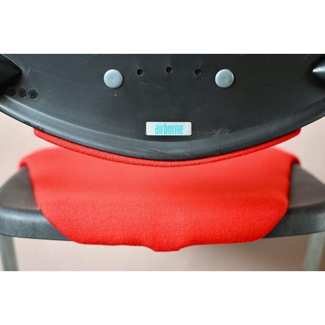 Airborne Red Office Chair by Cazzaro for Airborne, 1980s For Sale - Image 4 of 11